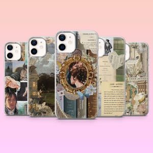 Jane Austen Bücher Handyhülle Stolz und Vorurteil, passend für iPhone 16 Pro, 15, 14, 13, 12, Samsung S25, S24, S23, S22, A16, A55, A35, Pixel 9
