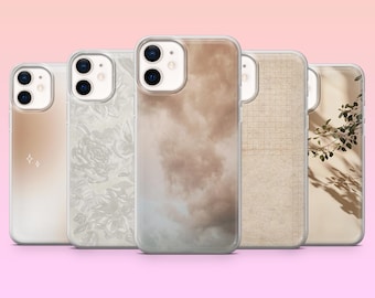 Neutral Beige Aesthetic Phone Case Simple Minimal Cover for iPhone 17e, 17Pro, 16e, 15, 14, 13, 12, Samsung S26,S25, S24, A56, Pixel 10, 10A