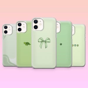 Custodia per telefono verde salvia, semplice, carina e minimalista, per iPhone 16Pro, 15, 14, 13, 12, Samsung S25, S24, S23, S22, A16, A55, A35, Pixel 9Pro XL