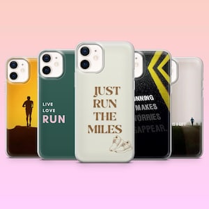 Running Phone Case Runners Run Cover for iPhone 16Pro, 15, 14, 13, 12, 11, Samsung S25, S24, S23, S22, A16, A56, A54, Pixel 9, 9Pro, 9A