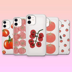 Aesthetic Tomato Handytasche Trendy Red Cover für iPhone 16 Pro, 15, 14, 13, 12, Samsung S25, S24, S23FE, S22, A16, A55, A35, Pixel 9Pro XL