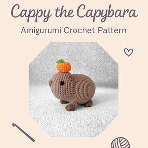 Realistiskt virkmönster för kapybara i PDF-format – Amigurumi-handledning för kapybara – Design i ett stycke – Virkat djurleksaksmönster – Nedladdning direkt