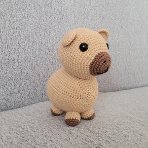 Handmade Crochet Capybara Plush – Cute Amigurumi Toy, Unique Gift for Animal Lovers