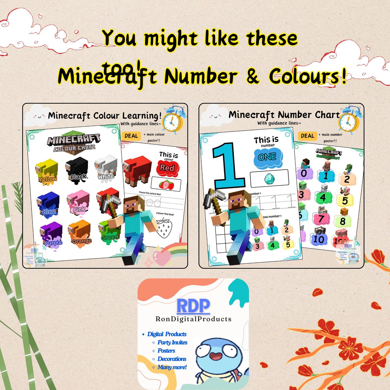 Minecraft ABC Chart Printable | Printable Kindergarten Wall Art ...