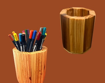 DIY Octagon Pencil Holder Plans Beginner Woodworking PDF Instant Download Table saw project Desk Organizer build