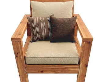 Outdoor Chair Plan Beginner Woodworking Project Diy Deck Furniture Build Tutorial Patio Seating Lounge Blueprint Cedar GardenOutdoor Chair