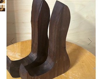Wooden Cutting Board Stand, Rustic Kitchen Countertop Display Holder