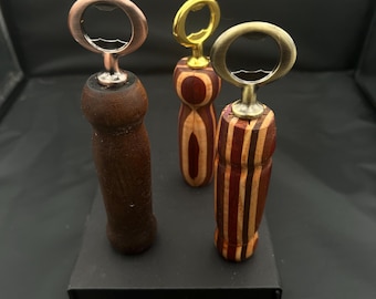Wooden Bottle Opener Handmade Bar Tool Durable Outdoor Accessory Groomsmen Wedding Gift Best Man Present Picnic Beer Drinking Equipment