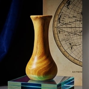 Handcrafted Maple Wood Vase  Japandi Home Decor  Scandinavian Minimalist Wooden Vase Modern Organic Decor  Single Stem Bud Vase