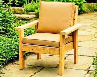 Outdoor Chair Plan Beginner Woodworking Project Diy Deck Furniture Build Tutorial Patio Seating Lounge Blueprint Cedar Garden Backyard