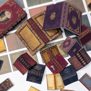 Vintage&Antique Book Covers • PRINTABLE 1/6 and 1/12 scale • Miniature Books for Dollhouse Library or Bookstore Diorama • Scrapbook Ephemera image 3
