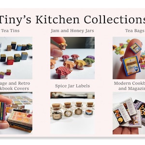 Retro Cookbook Covers • PRINTABLE in 1/6, 1/12 and 1/3 Scale ...