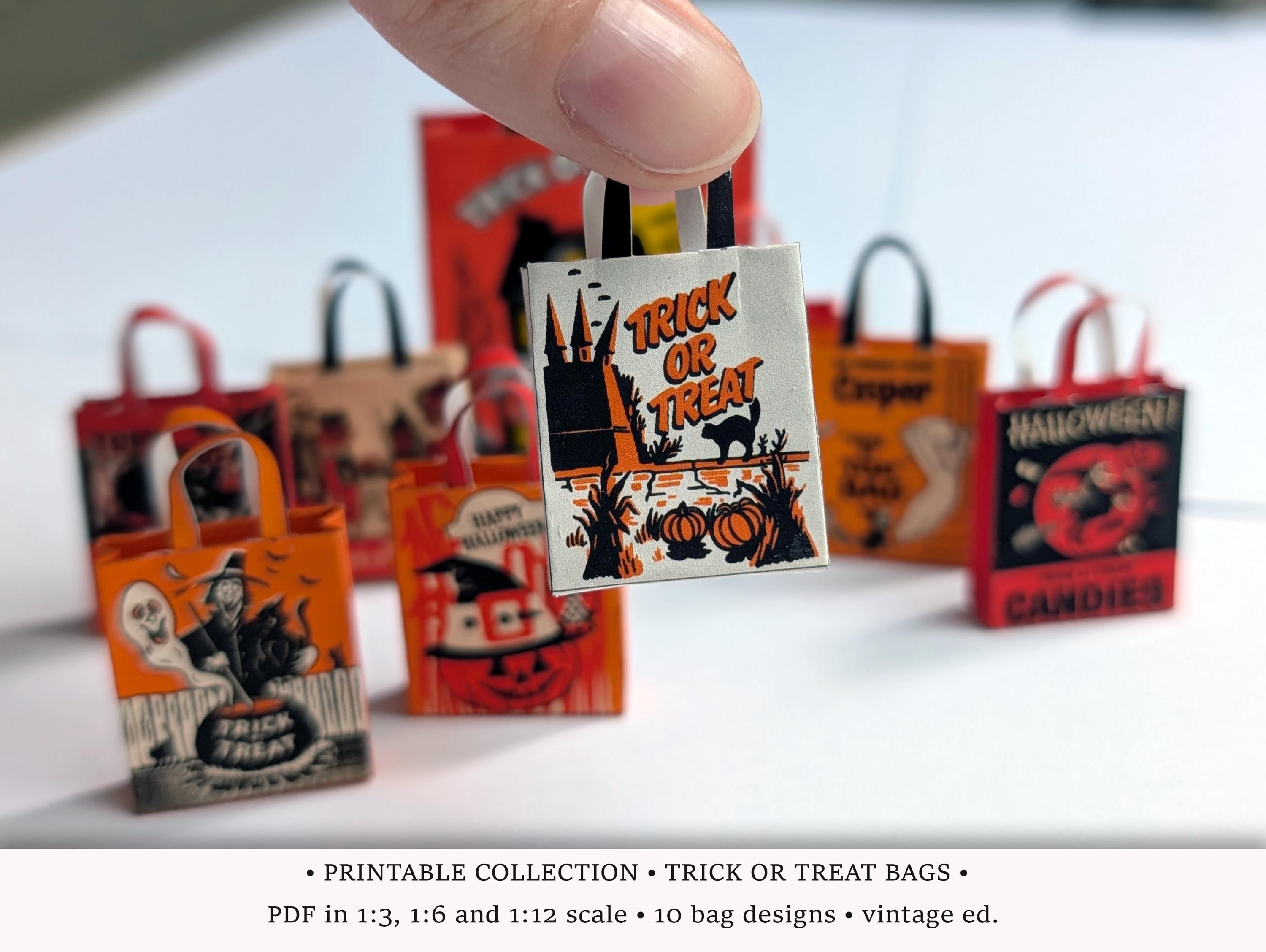 Trick or Treat Bags • PRINTABLE 1/6, 1/12 and 1/3 Scale