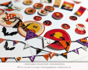 Melody Jane Dollhouse Warning Signs - 1:12 Scale Miniature Halloween Decorations