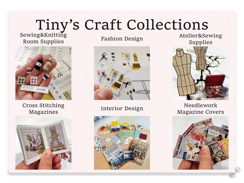 Interior Design Kit | PRINTABLE Decor 1:6 and 1/12 scale PDF | Miniature Palette Fan | Dollhouse Renovation | Tile and Wallpaper Samples image 9