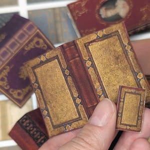 Vintage&Antique Book Covers • PRINTABLE 1/6 and 1/12 scale • Miniature Books for Dollhouse Library or Bookstore Diorama • Scrapbook Ephemera image 4