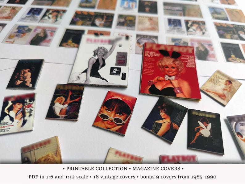 Adult Magazine Covers PRINTABLE 1 6 And 1 12 Scale PDF Miniature 
