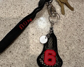 Personalized Lacrosse Key Chain