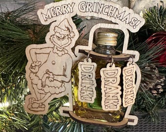 Merry Grinchmas Ornament for 50ml bottle of CROWN Digital file.
