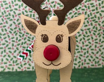 Rudolph the Red Nosed Reindeer FIREBALL Ornament or Decoration ** No Alcohol Included.