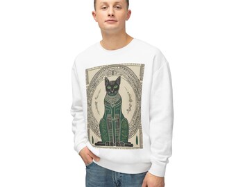 Ägyptisches schwarzes Katzen-Sweatshirt, alter katzenhafter Pullover