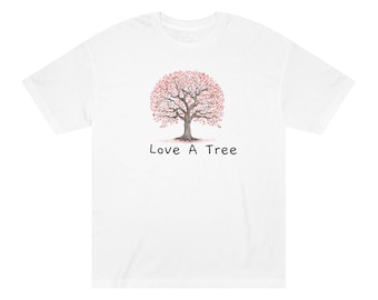 ネイチャーラバー ツリーグラフィック ユニセックスTシャツ、アースデイTシャツ