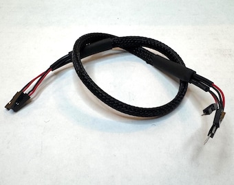 18" Sleeved PC Power Button Extension Cable - Quick Disconnect