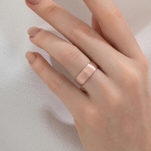 7mm Rose Gold Wedding Band Matte Dome 18k 14k 10k Solid, COMFORT FIT / Classic Wedding Rings for Men and Women, Simple Band Ring