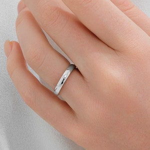 Platinum Ring 950 (3mm) Wedding Band | Dome | Polished | Comfort Fit | Men's Women's Wedding Band Ring | Plain Platinum Ring | Solid band