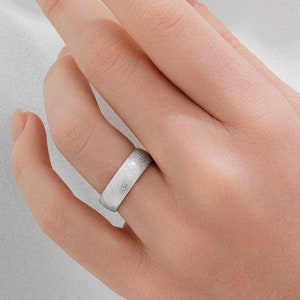 Platinum Ring 950 (6mm) Wedding Band | Dome | Ice Matte Comfort Fit | Men's Women's Wedding Band Ring | Plain Platinum Ring | Solid
