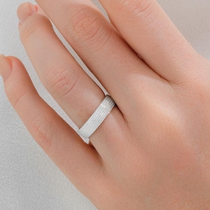 Platinum Ring 950 (5mm) Wedding Band | Dome | Snake Skin | Comfort Fit | Men's Women's Wedding Band Ring | Plain Platinum Ring | Solid band