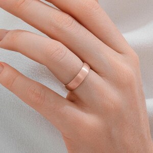 5mm Rose Gold Wedding Band Dome Matte 18k 14k 10k Solid / COMFORT FIT / Classic Wedding Rings for Men and Women, Simple Band Ring
