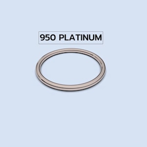 950 Platinum 1.25x1.25mm Solid Band Plain Full Round Platinum Band, Simple Women&#39;s Platinum Wedding Ring Band, Platinum Stacking Ring Band