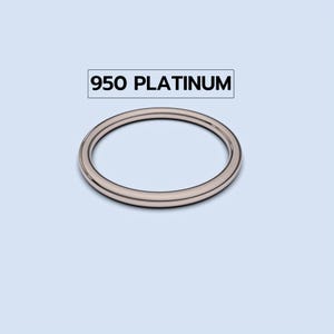 950 Platinum 1.5x1.5mm Solid Band Plain Full Round Platinum Band, Simple Women&#39;s Platinum Wedding Ring Band, Platinum Stacking Ring Band