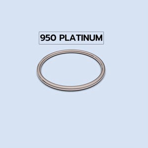 950 Platinum 1mm Solid Band Plain Platinum Band, Simple Women&#39;s Wedding Ring, Stacking Ring Band, Thin Minimalist Ring for Women, Dainty