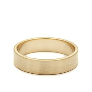 6mm Gelbgold Ehering 22k 18k 14k 10k Massiv, Matt gebürstet / COMFORT FIT / Klassische Trauringe für Männer und Frauen, einfacher Bandring