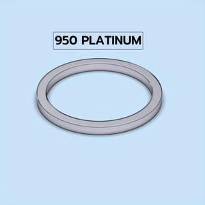 950 Platinum 1.5x1.5mm Solid Band Plain Square Platinum Band, Simple Women&#39;s Platinum Wedding Ring Band, Platinum Stacking Ring Band