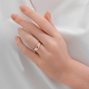 5mm Rose Gold Wedding Band 18k 14k 10k Solid, Dome Polished / COMFORT FIT / Classic Wedding Rings for Men and Women, Simple Band Ring
