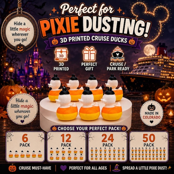 Candy Corn Disney Cruise Ducks, Halloween Mini Ducks