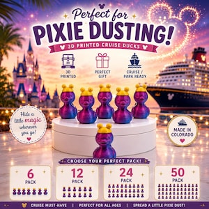 Disney Cruise Ducks  | Pixie Dust Cruise Gift | Cruise Party Favors | Mickey Style Ducks | Fish Extender Gifts