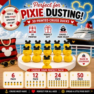 Disney Cruise-eenden, op Mickey geïnspireerde cruise-eenden, cadeaus visverlenger, Pixie Dust-feestartikelen