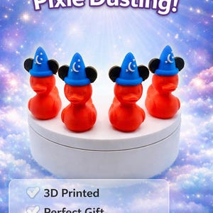 Sorcerer Mickey Cruise Ducks | Disney Cruise Ducks | Duck Hiding Game | Pixie Dust Gift | 3D Printed Mini Ducks | Cruise Gift Set