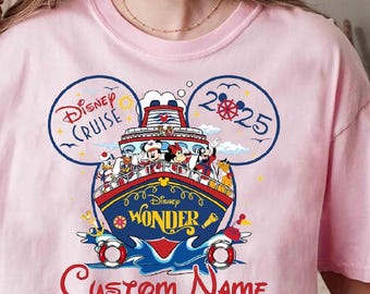 Personalized Disney Cruise Line Mickey and Friends Shirt, Family Cruise Shirt, Personalized 2025 Vacation Matching Group Cruise Outfit