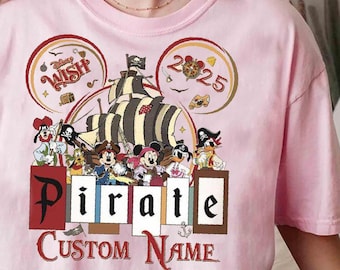 Custom Pirate Life Shirt, Family Cruise Tee, Personalized Mickey & Friends Disney Pirates Shirt