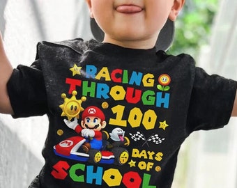 Personalized Racing Through 100 Days Of School Shirt, 100 Days Of School Shirt, Game 100th Day Teacher shirt