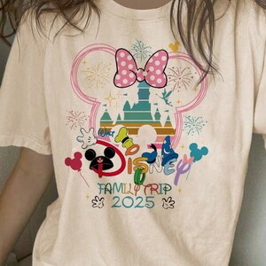 Disney Family Trip 2025 Shirt, Disney 2025 Shirts, Custom Disney Family Vacation Shirt, Disney Castle 2025 Family Shirt
