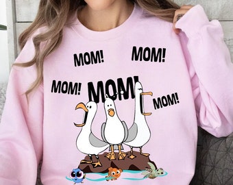 Benutzerdefiniertes zweiseitiges Möwen-Mom-Shirt, personalisiertes BTW Disneyland Mom-Shirt, Muttertag Shirt