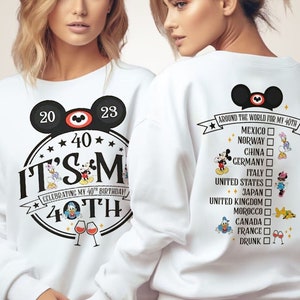 Epcot Drink Around The World Custom birthday shirt , Personalized Epcot Drinking Birthday shirt, Celebrating My 40Th Birthday Shirt