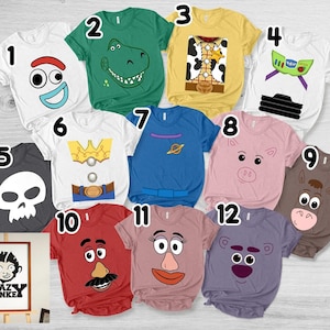 Custom characters T-shirt, Disney Characters birthday shirt, Birthday Toy stories Character Group matching Shirts