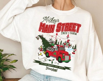 Mickey and Friends Main Street Christmas Tree Farm Sweatshirt, Disney Christmas Sweatshirt, Disney Kids sweatshirt, Disney Christmas shirt
